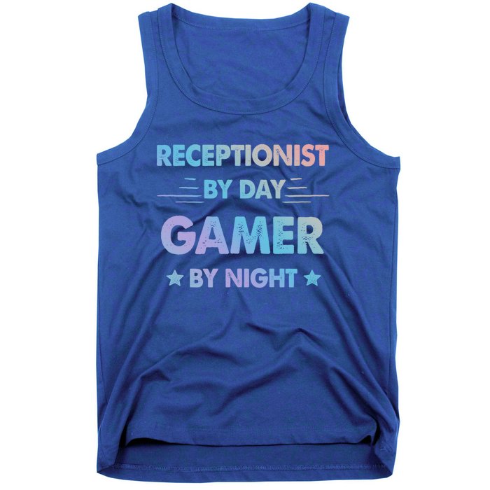 Receptionist By Day Gamer By Night Gift Tank Top