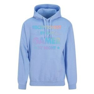 Receptionist By Day Gamer By Night Gift Unisex Surf Hoodie