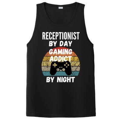 Receptionist By Day Gaming Addict By Night Gift PosiCharge Competitor Tank