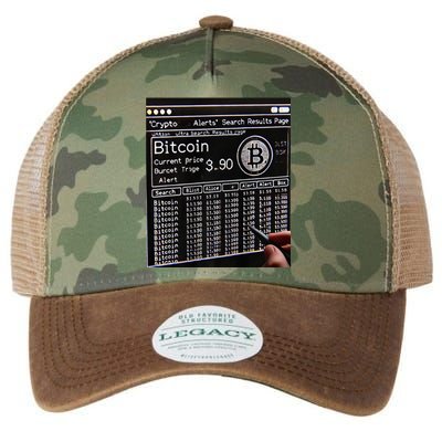 Retro Bitcoin Design. Premium Legacy Tie Dye Trucker Hat