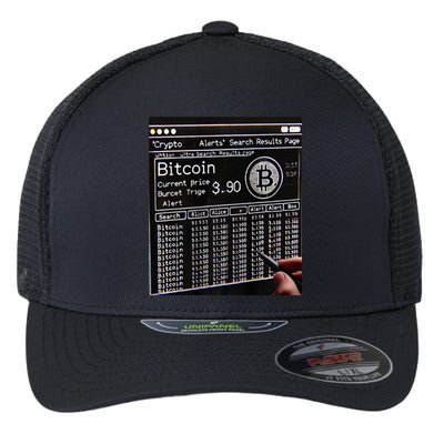 Retro Bitcoin Design. Premium Flexfit Unipanel Trucker Cap