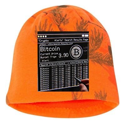 Retro Bitcoin Design. Premium Kati - Camo Knit Beanie