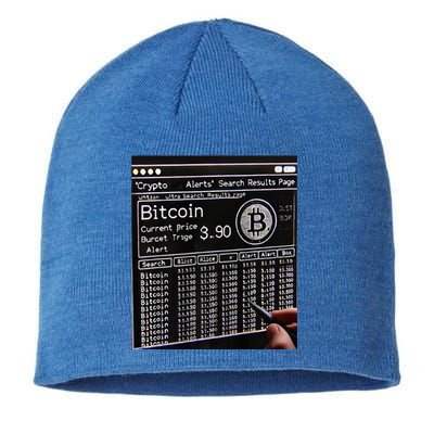 Retro Bitcoin Design. Premium Sustainable Beanie