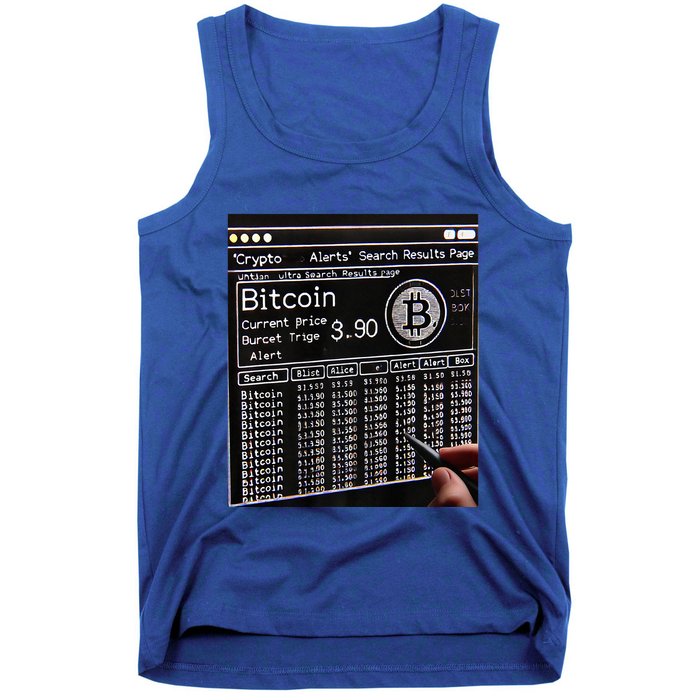 Retro Bitcoin Design. Premium Tank Top
