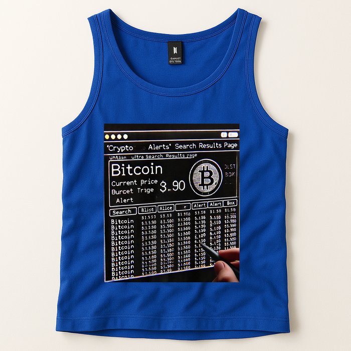 Retro Bitcoin Design. Premium Tank Top