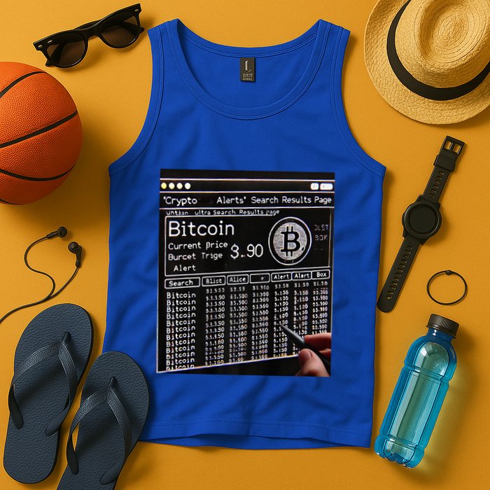 Retro Bitcoin Design. Premium Tank Top