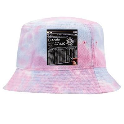 Retro Bitcoin Design. Premium Tie-Dyed Bucket Hat