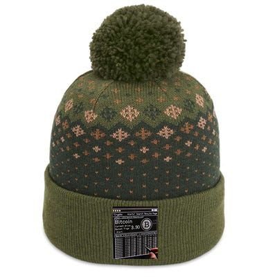 Retro Bitcoin Design. Premium The Baniff Cuffed Pom Beanie