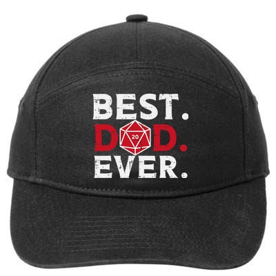 Rpg Best Dad Ever Funny Gamer Daddy 7-Panel Snapback Hat