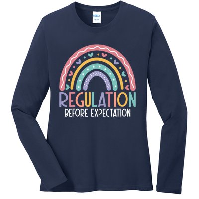 Regulation Before Expectation Ladies Long Sleeve Shirt