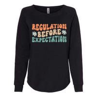 Regulation Before Expectation Retro Neurodiversity Therapist Womens California Wash Sweatshirt