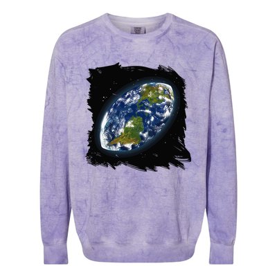 Rugby Ball Earth Colorblast Crewneck Sweatshirt