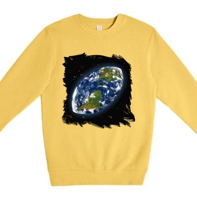 Rugby Ball Earth Premium Crewneck Sweatshirt