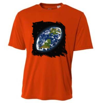 Rugby Ball Earth Cooling Performance Crew T-Shirt