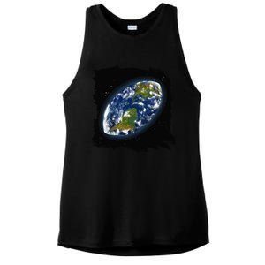 Rugby Ball Earth Ladies PosiCharge Tri-Blend Wicking Tank