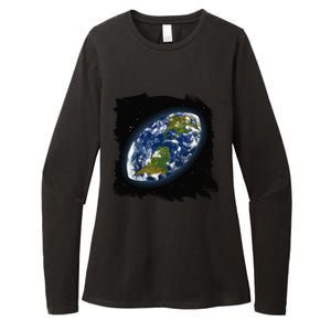 Rugby Ball Earth Womens CVC Long Sleeve Shirt