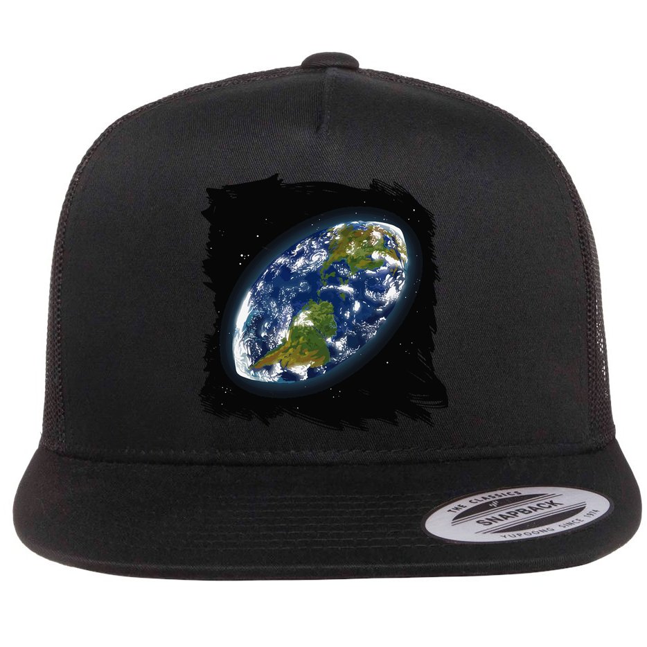 Rugby Ball Earth Flat Bill Trucker Hat