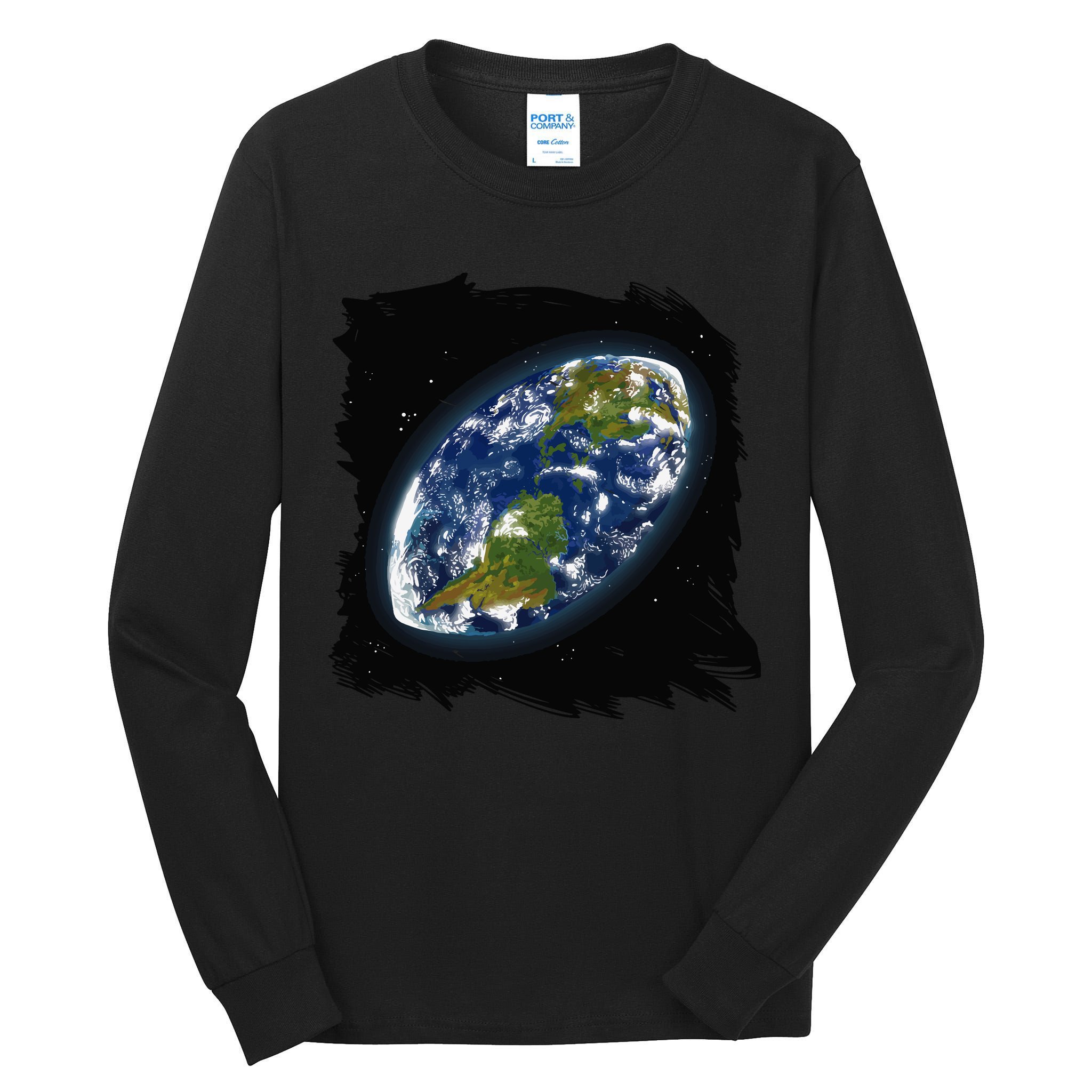 Rugby Ball Earth Tall Long Sleeve T-Shirt