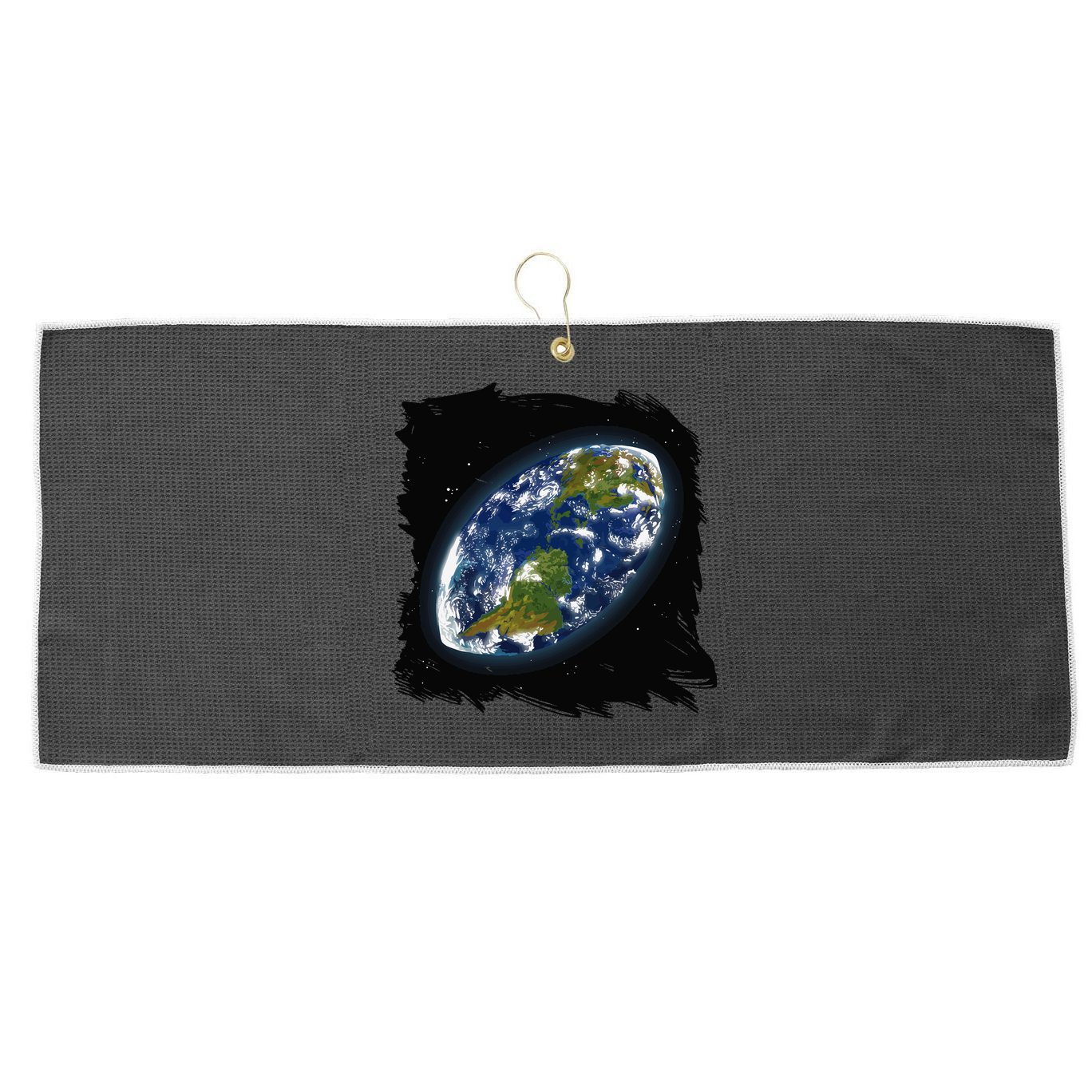 Rugby Ball Earth Large Microfiber Waffle Golf Towel