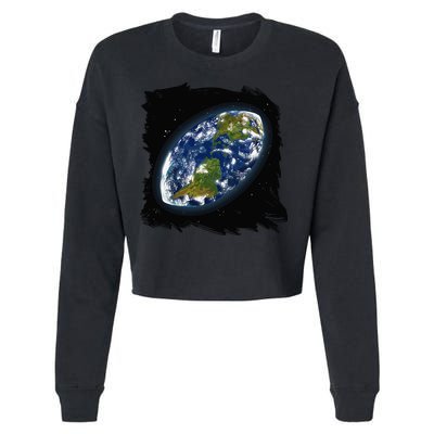Rugby Ball Earth Cropped Pullover Crew