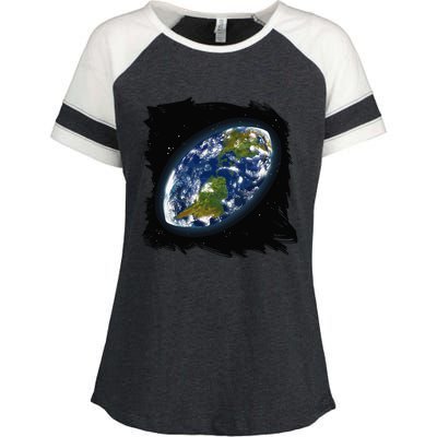 Rugby Ball Earth Enza Ladies Jersey Colorblock Tee