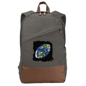 Rugby Ball Earth Cotton Canvas Backpack