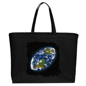 Rugby Ball Earth Cotton Canvas Jumbo Tote