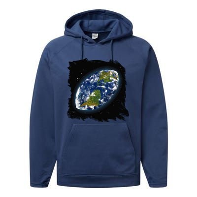 Rugby Ball Earth Performance Fleece Hoodie