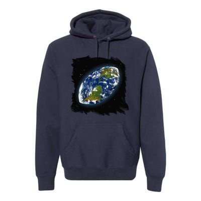 Rugby Ball Earth Premium Hoodie