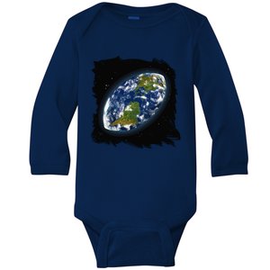 Rugby Ball Earth Baby Long Sleeve Bodysuit