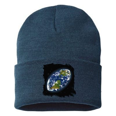 Rugby Ball Earth Sustainable Knit Beanie