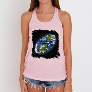 Rugby Ball Earth Women's Knotted Racerback Tank