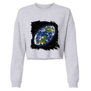 Rugby Ball Earth Cropped Pullover Crew