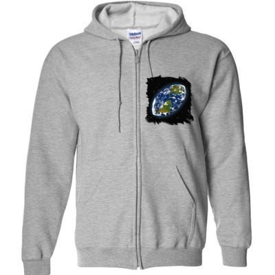 Rugby Ball Earth Full Zip Hoodie