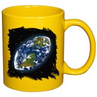 Rugby Ball Earth 11oz C Handle Ceramic Mug