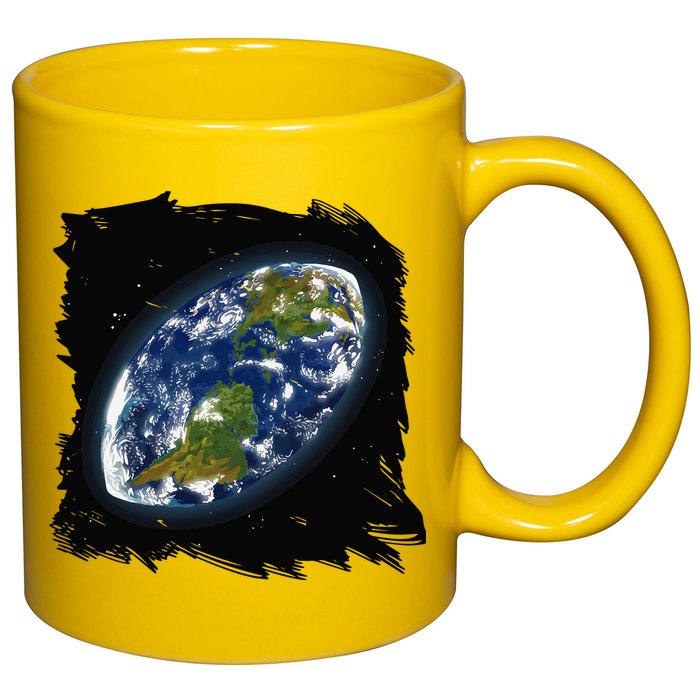 Rugby Ball Earth 11oz C Handle Ceramic Mug