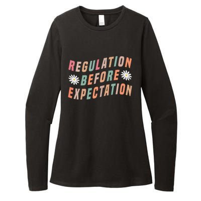 Regulation Before Expectation Education Womens CVC Long Sleeve Shirt