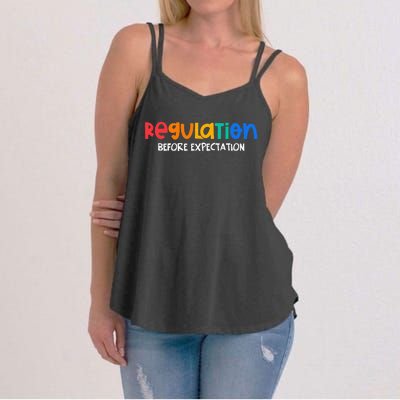 Regulation Before Expectation Autism Awareness Women's Strappy Tank