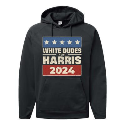 Retro Button Election For Democrats Performance Fleece Hoodie