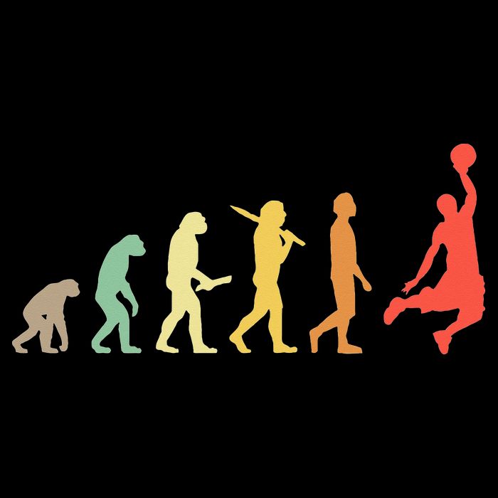 Retro Basketball Evolution Gift For Basketball Players Cooling Performance Crew T-Shirt