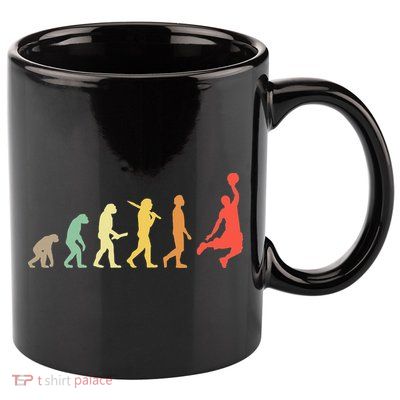 Retro Basketball Evolution Gift For Basketball Players 11oz C Handle Ceramic Mug