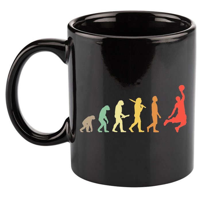 Retro Basketball Evolution Gift For Basketball Players 11oz C Handle Ceramic Mug