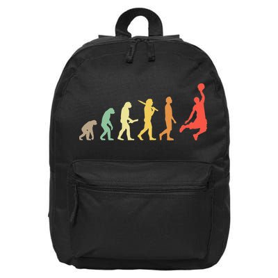 Retro Basketball Evolution Gift For Basketball Players 16 in Basic Backpack