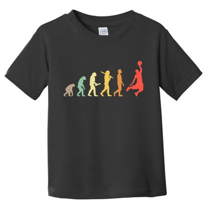 Retro Basketball Evolution Gift For Basketball Players Toddler T-Shirt