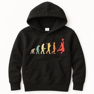Retro Basketball Evolution Gift For Basketball Players Kids Hoodie
