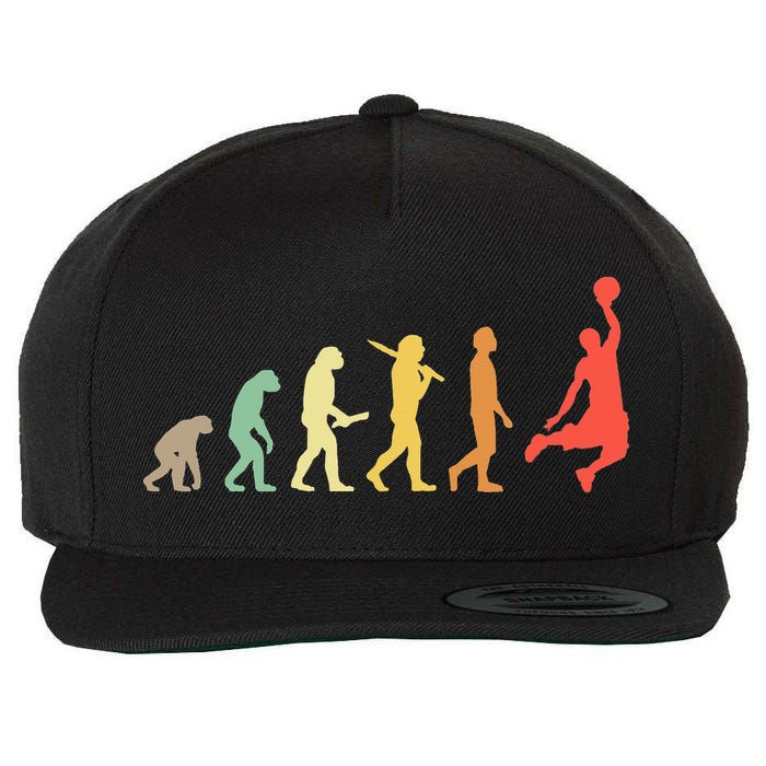 Retro Basketball Evolution Gift For Basketball Players Wool Snapback Cap