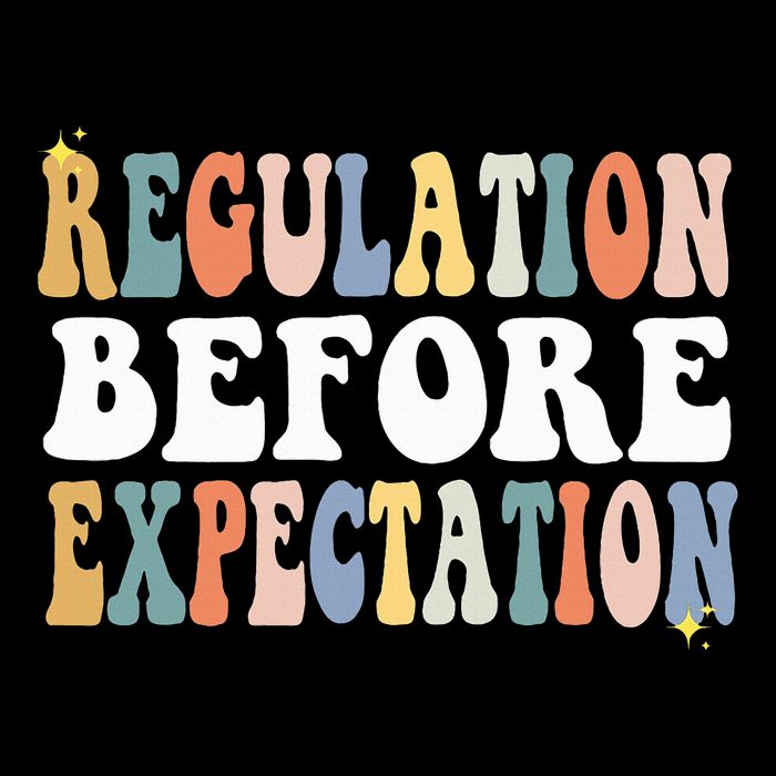 Regulation Before Expectation Groovy SPED Teacher OT Therapy 16 in Basic Backpack