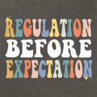 Regulation Before Expectation Groovy SPED Teacher OT Therapy Cotton Canvas Backpack