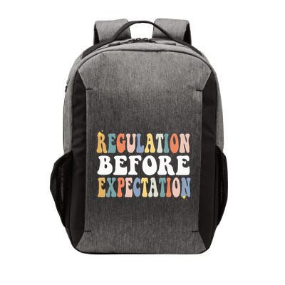 Regulation Before Expectation Groovy SPED Teacher OT Therapy Vector Backpack