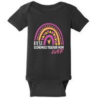 Rainbow Best Economics Teacher Mom Ever Mother's Day Baby Bodysuit